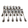 12 silver-plated metal ice cream scoops, Christofle silversmith, Chinon pattern