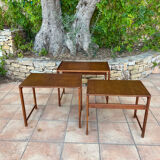 Danish teak nesting tables from Java, 1960s