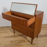 Mid-century teak dresser with dressing table, Denmark, 1960s
