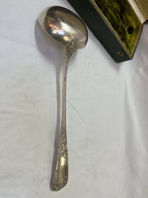 SFAM silver metal punch ladle