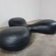 Leather pouf by Lowie Vermeersch and Design Agency KVD for Durlet