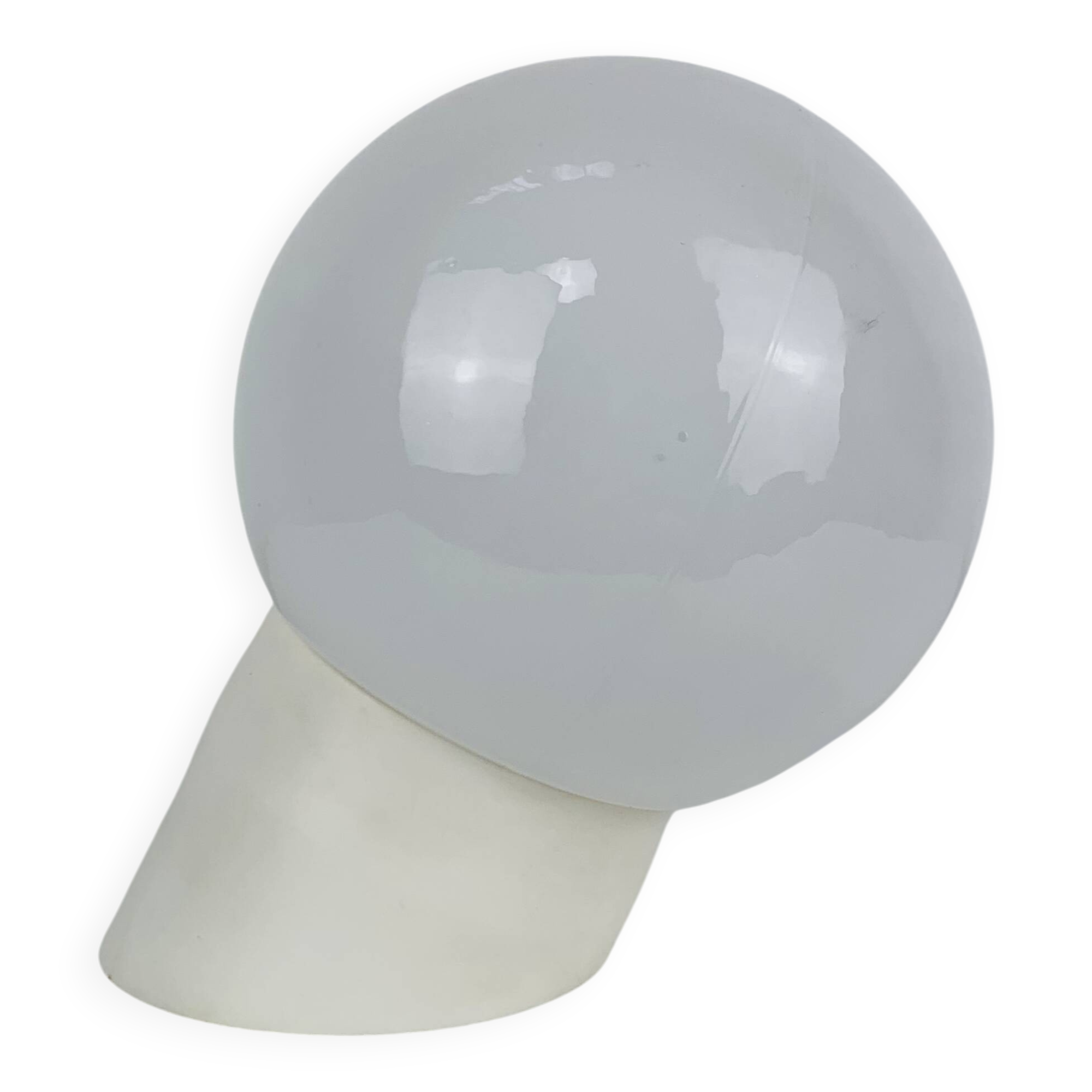 Erco vintage opaline ball wall lamp