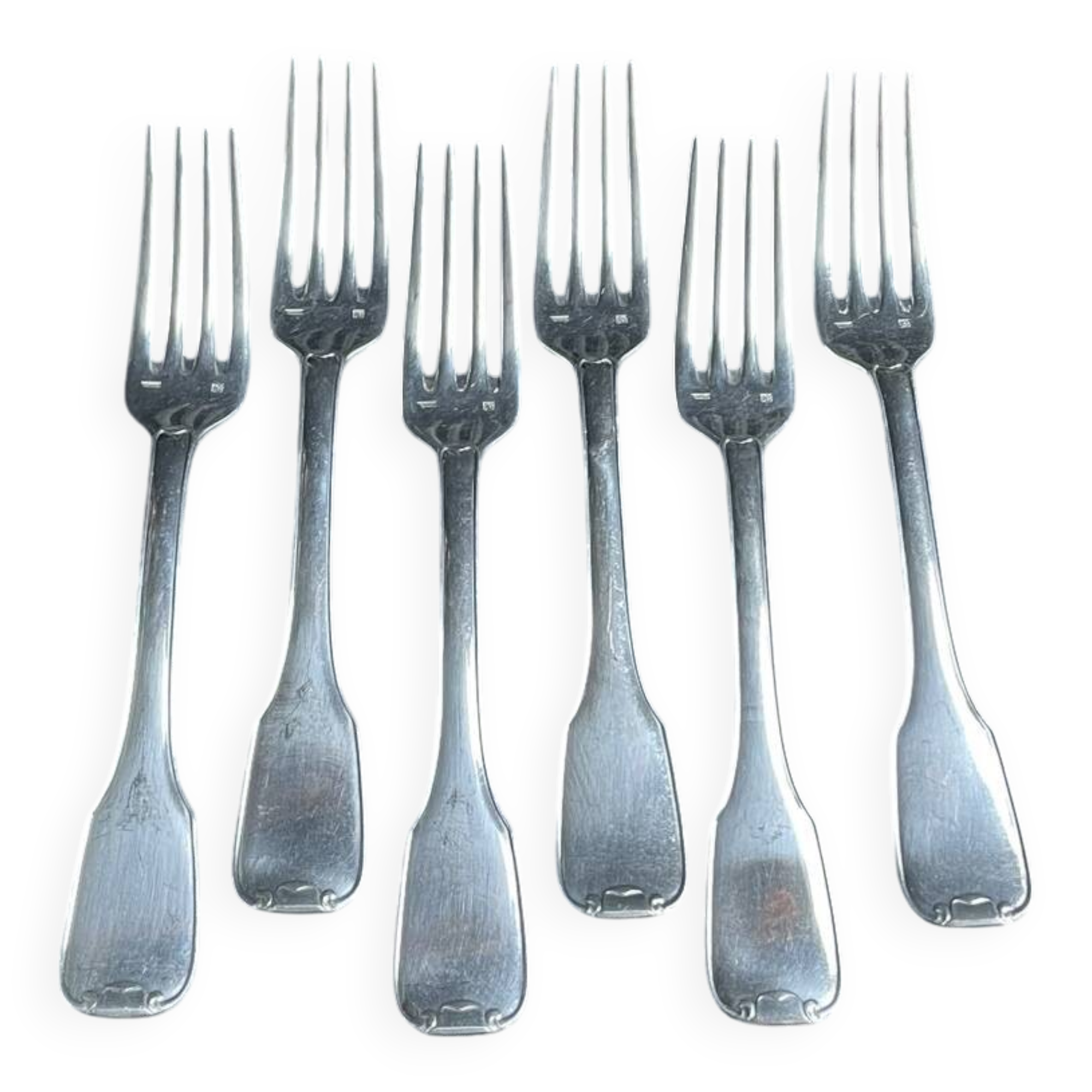6 table forks – Silver plated metal – Frionnet François