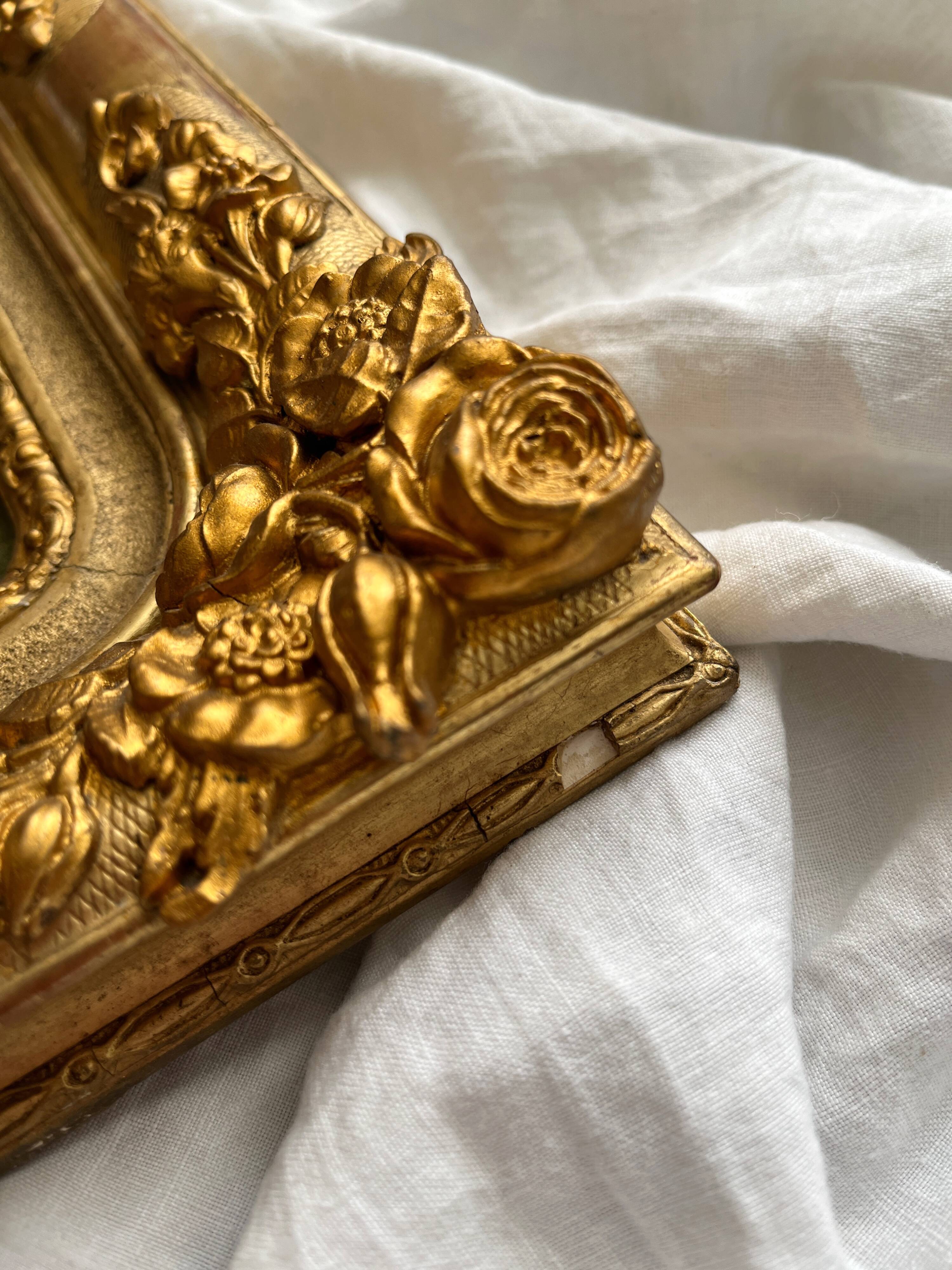 Old oil painting on canvas countryside landscape 19th