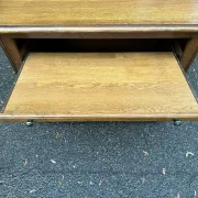 TV cabinet sideboard in solid oak with rotating top 1980