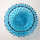 Vintage bubble vase in blue glass