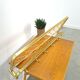 Gold wide wall coat rack with rope vintage