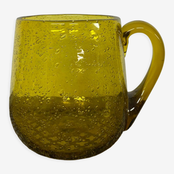 Blown glass mug from Biot