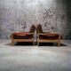 Ensemble de 2 fauteuils vintage / fauteuils club / fauteuils vintage
