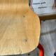 Paire de chaises enfant bois et metal rouge