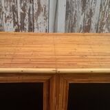 Audoux Minet style rattan sideboard
