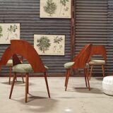 Suite of 4 chairs Antonin Suman for Drevopodnik Pisek