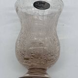 Candle holder / Tealight holder in blown / bubbled glass Larochere vintage