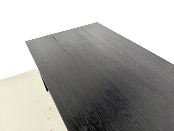 Grande table en bois brûlé Shou Sugi Ban - 300 X 90 cm