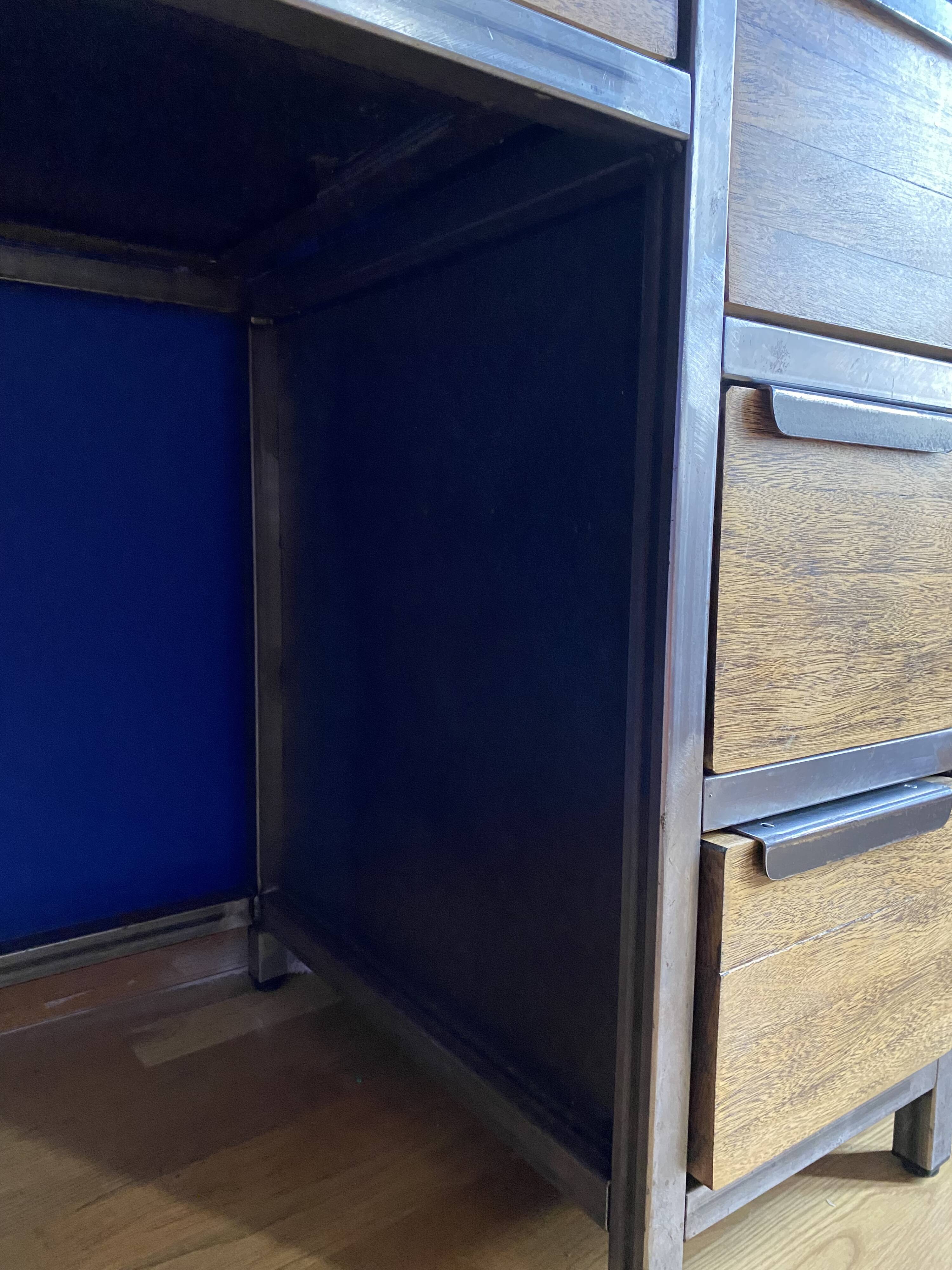 Industrial desk made of iron and wood