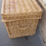 Wicker travel trunk