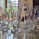 6 crystal flutes Daum, model "Kim", France