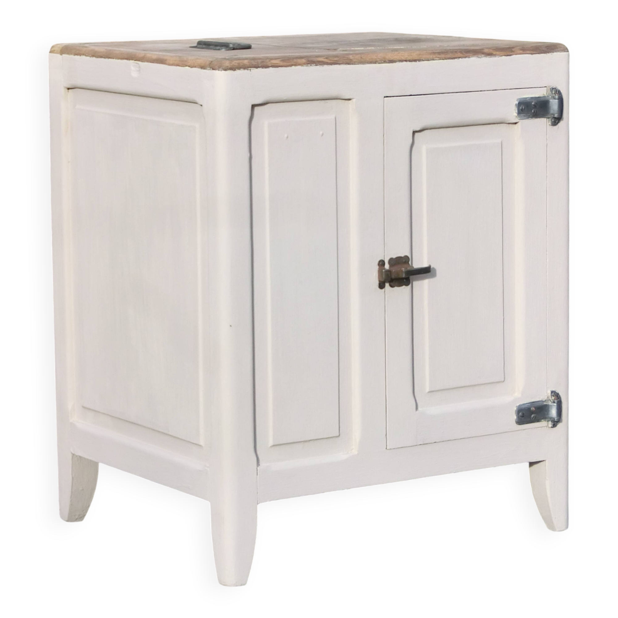 Old bistro icebox in solid oak - Small sideboard