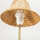 Boréns Boras Table Lamp Glass with Straw Shade Sweden 1960