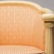 Fine Art Deco Bergère Club Chair Hollywood Regency Style Damask