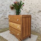 Commode art déco en chêne sablée