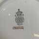 Set of 6 Lunéville soup plates, "Régence" model, water green and 4 lines