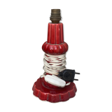 Small red ceramic lamp