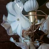 70s Flower and Mirror Chandelier