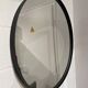XL round mirror 91cm with black metal frame