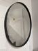 Miroir rond XL 91cm sur contour métal noir