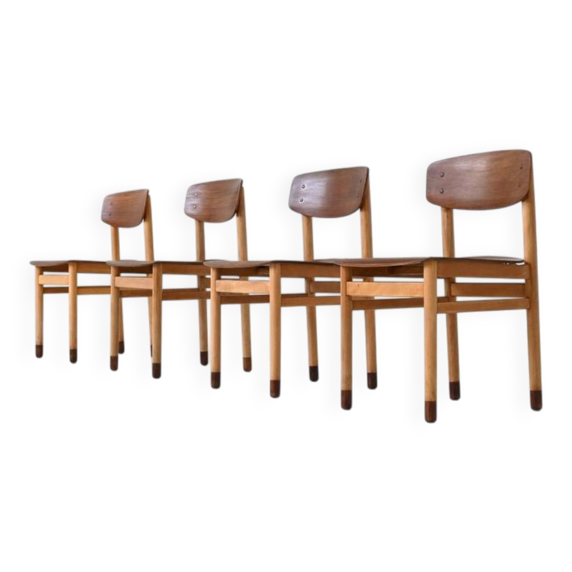 Set of four Danish dining chairs Kvetny and Sonners Denmark 1960
