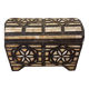Handcrafted chest made of brass and camel bone.
