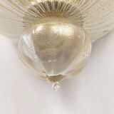 Paire de grands appliques murales Barovier & Toso Foglia d’Oro, années 1980.