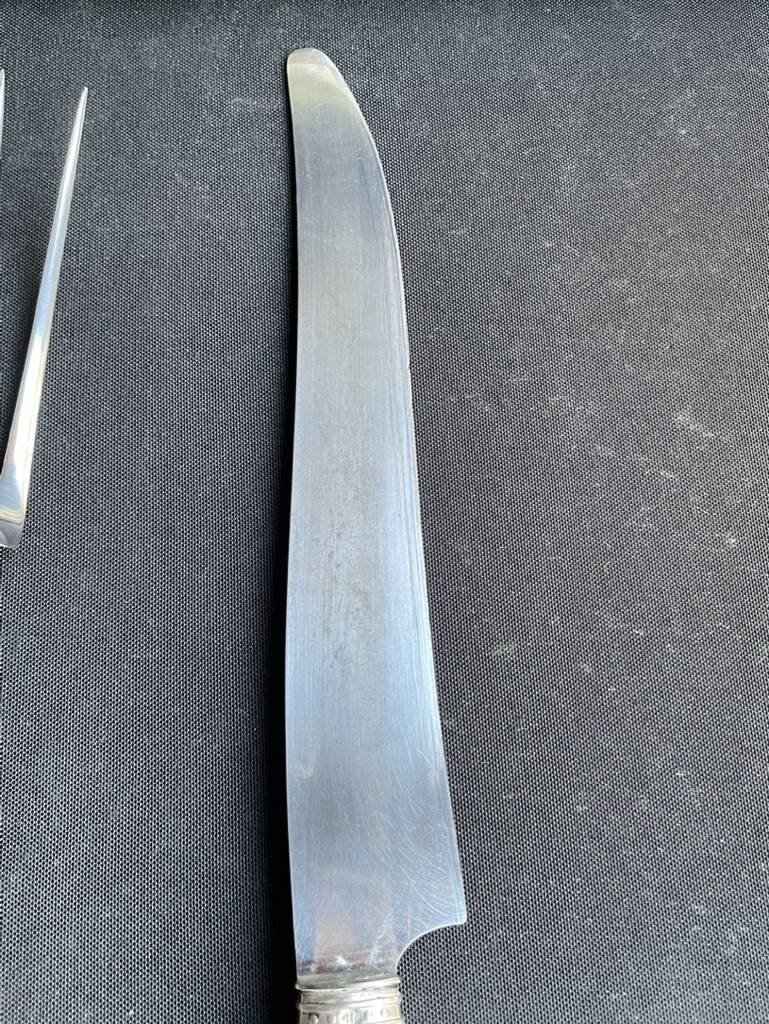 Silver cutting service stuffed in a case - ATE Guichard & Émile Puiforcat - 19th century