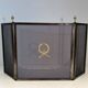 Neoclassical Three-Panel Steel Mesh Fire Screen