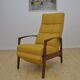 Mid-century armchair with folding footrest, 1960s