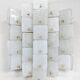 Frosted Ice glass panel wall scone lamp vintage 1960s