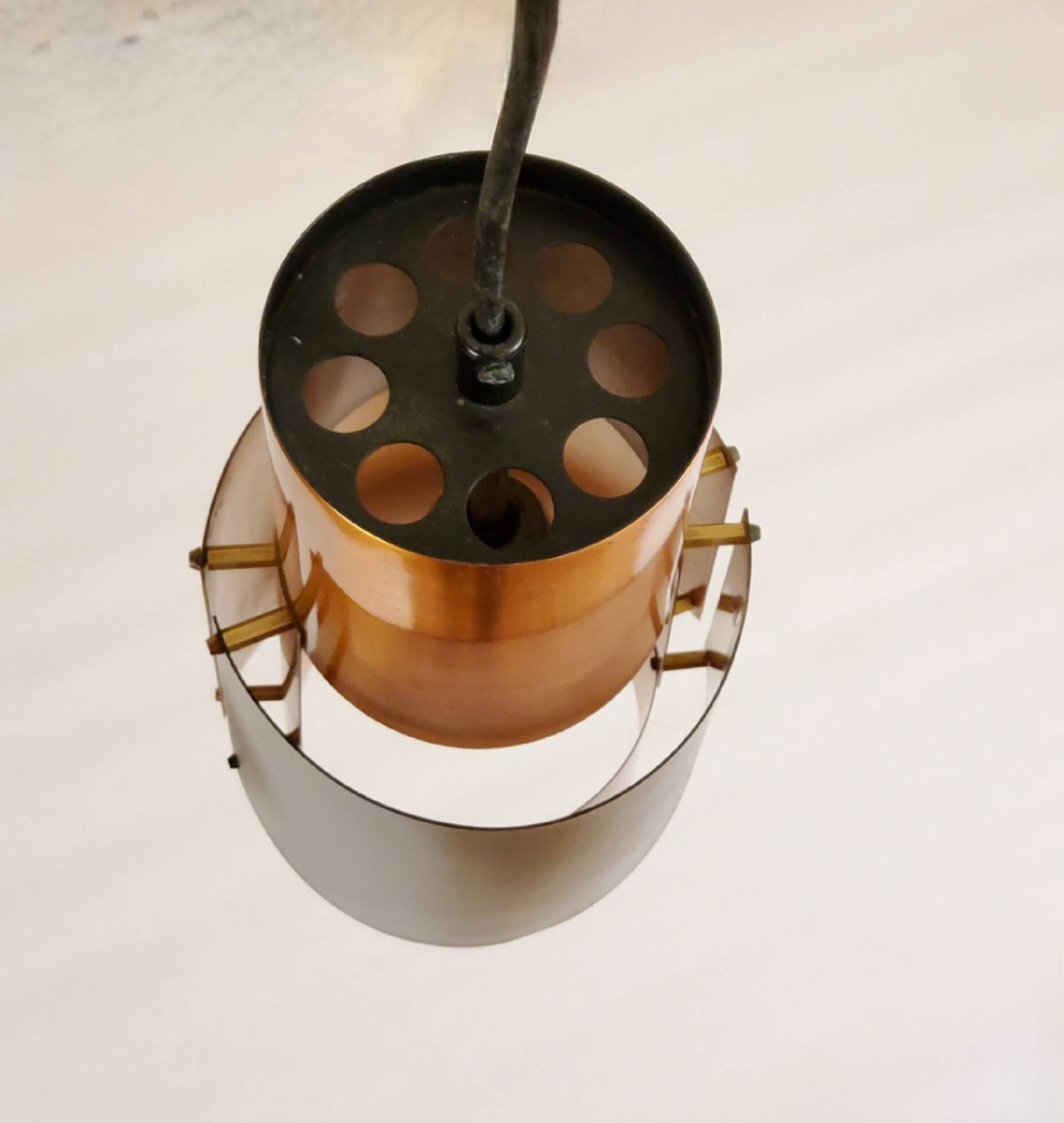 Vintage black brass 'østerport' pendant and wall lamp by Bent Karlby for Lyfa, Denmark 1960s