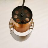 Vintage black brass 'østerport' pendant and wall lamp by Bent Karlby for Lyfa, Denmark 1960s