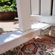 Salon de jardin bois blanc vintage