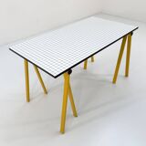 Yellow "Trestle" desk by Rodney Kinsman for Bieffeplast, 1980