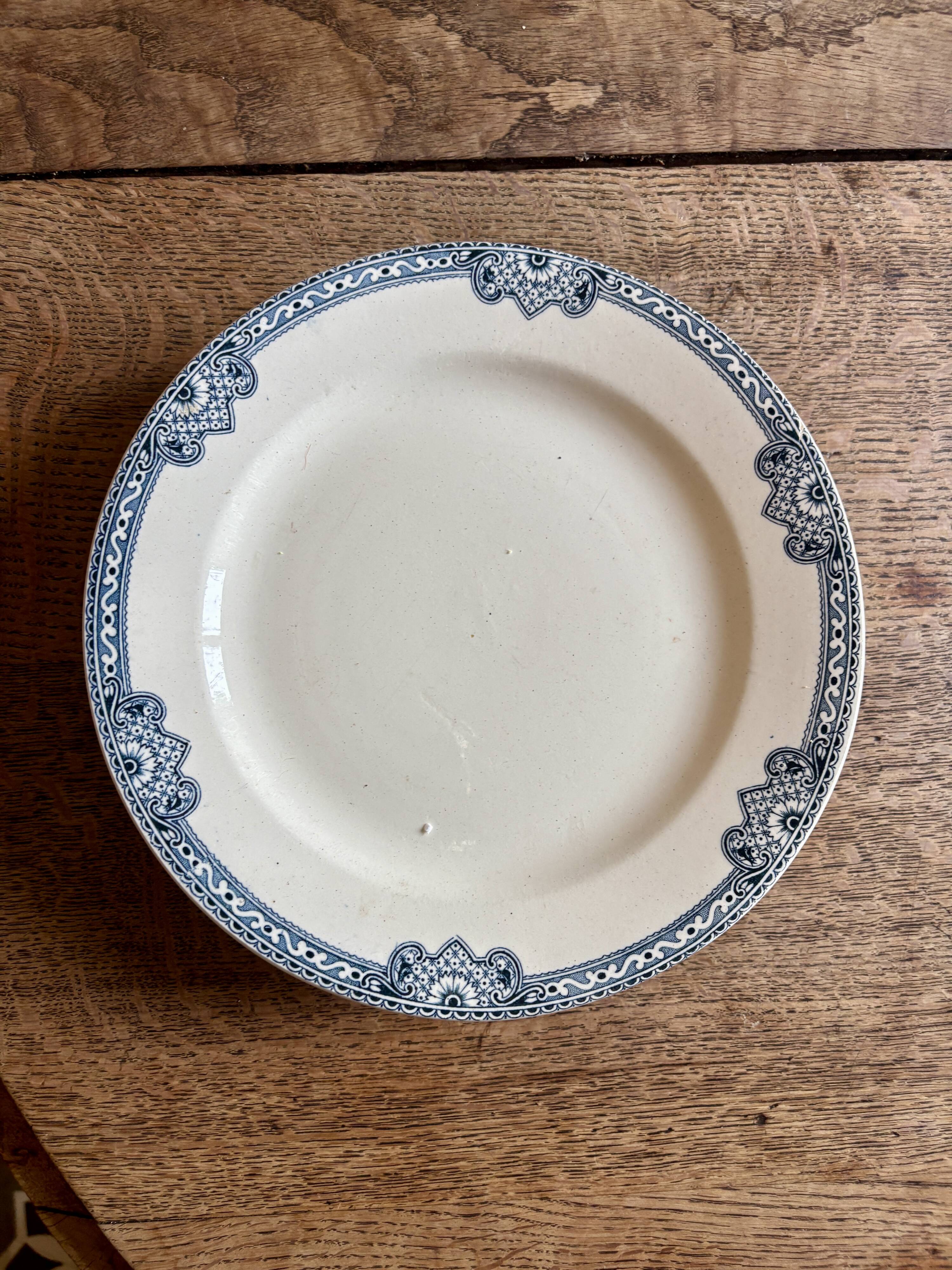 Compote dish - footed plate in ironstone model Jumièges from Salins