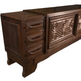 Large solid oak sideboard by André Le Picard 1950