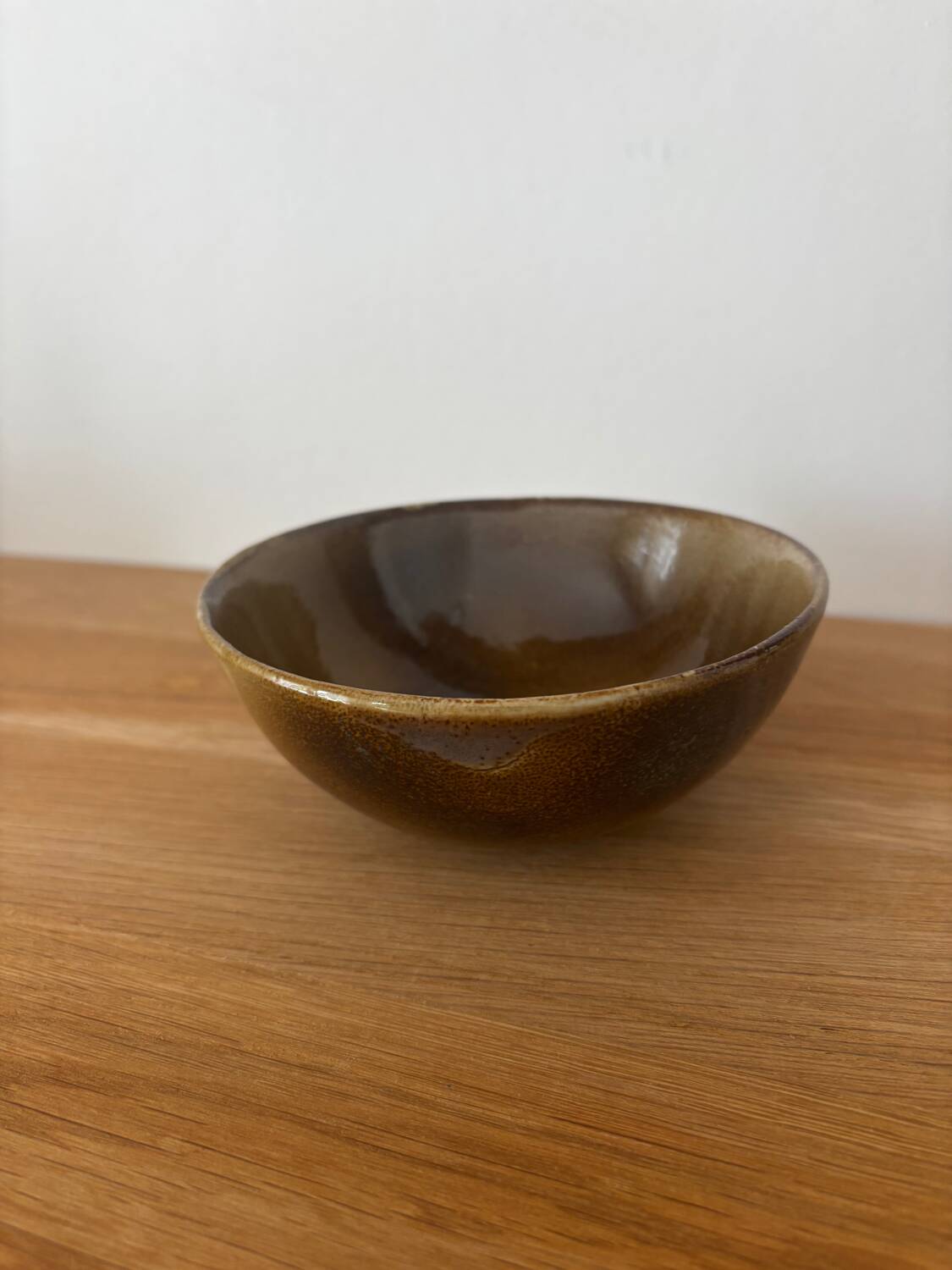 Vintage set of 3 glazed stoneware bowls Morvan pottery and other signature to iden