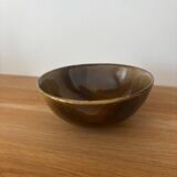 Vintage set of 3 glazed stoneware bowls Morvan pottery and other signature to iden