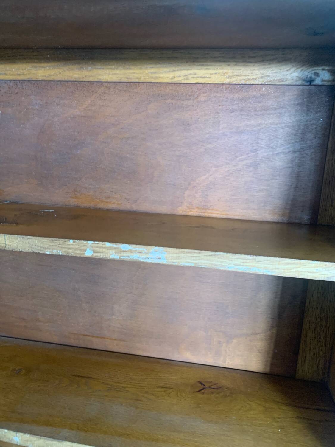 Vintage brutalist oak bookcase