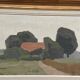 Huile sur toile originale suédoise – « Maison et arbres » par William Fleetwood