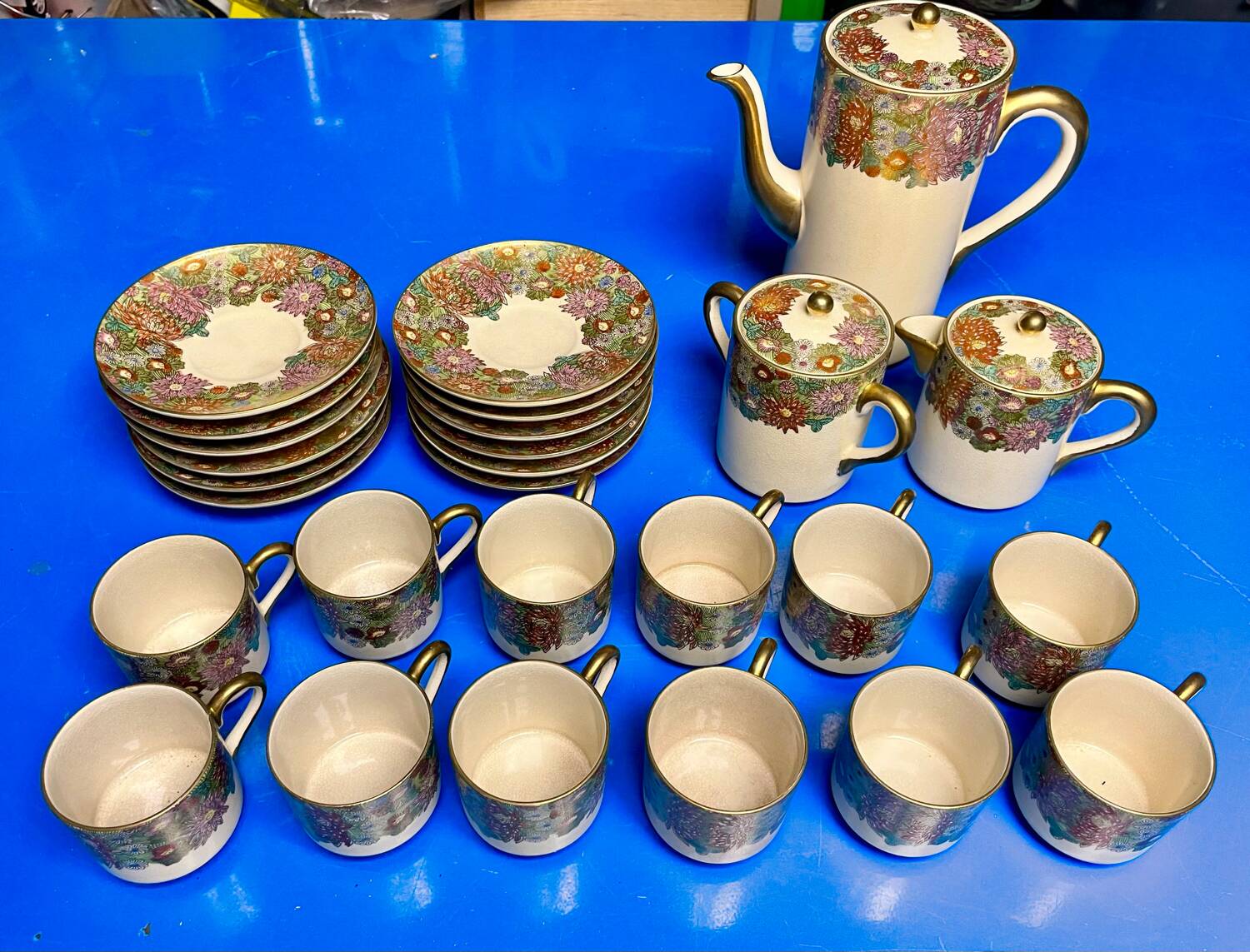 Service à café japonais vintage – Koshida Japan – 27 pièces