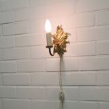 vintage bronze gold wall lamp leaf