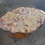 Baroque style louis XV, marble, wood and decorations console table